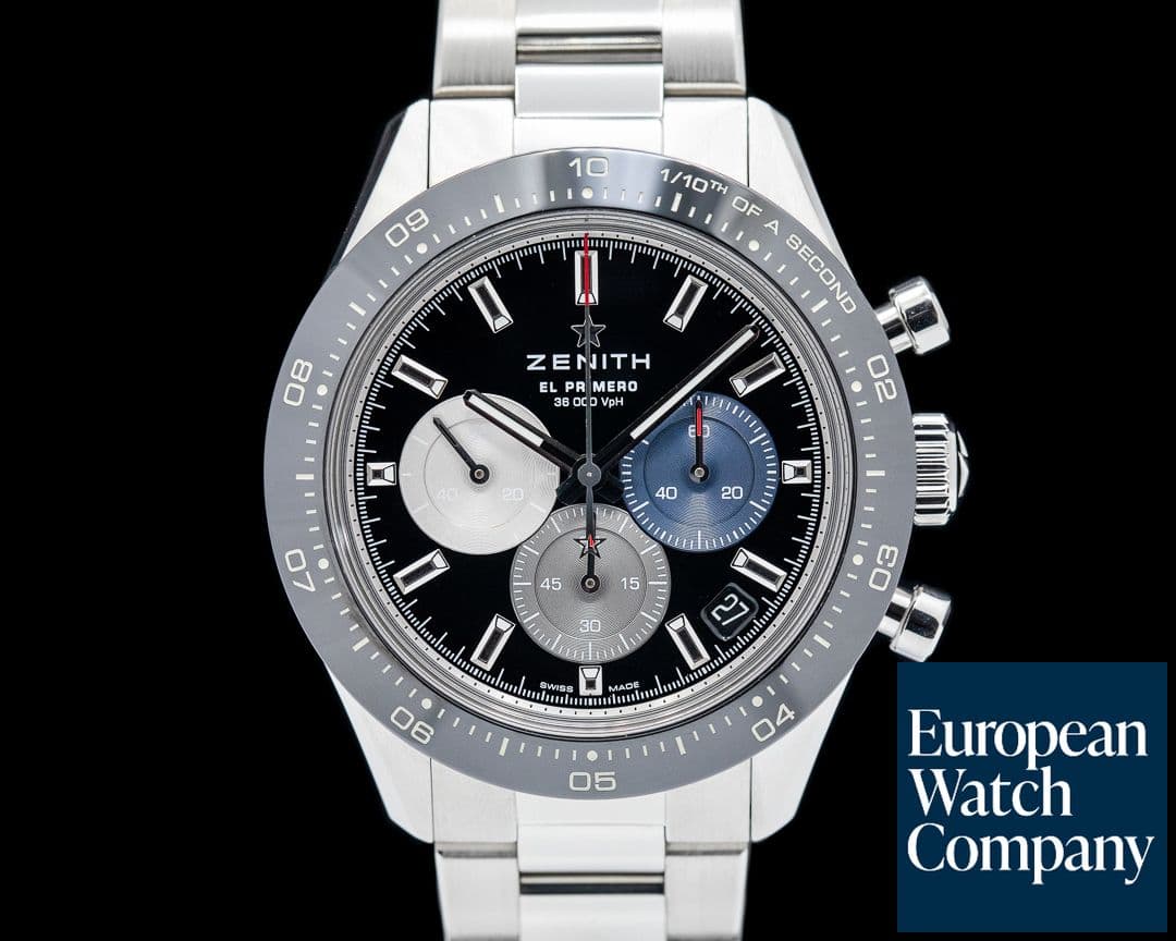 Image of Zenith El Primero Chronomaster Sport SS Black Dial