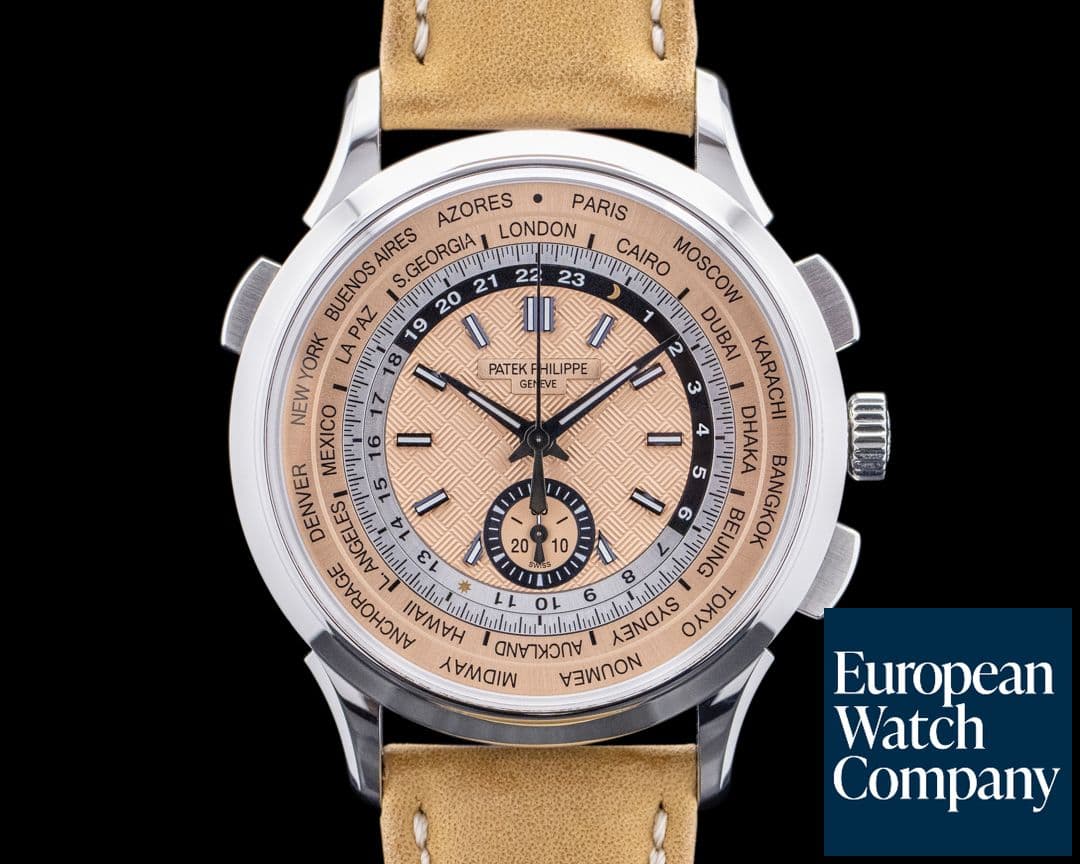 Image of Patek Philippe World Time 5935A Chronograph SS Salmon Dial
