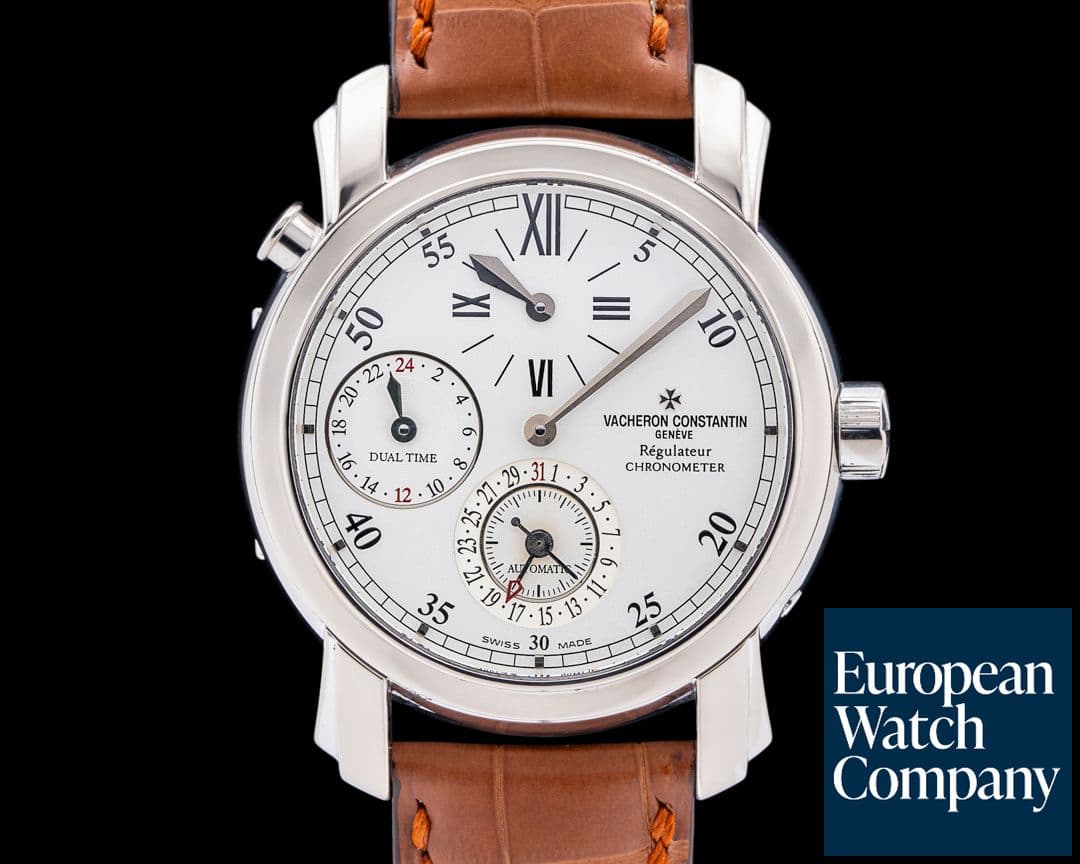 Image of Vacheron Constantin Malte Dual Time Regulator 18K White Gold Silver Dial