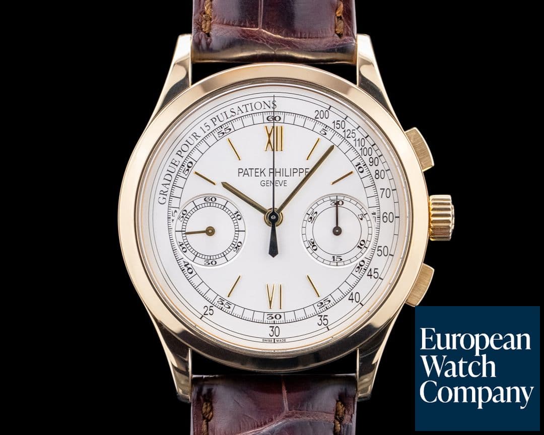 Image of Patek Philippe Chronograph 5170J 18K Yellow Gold Silver Dial