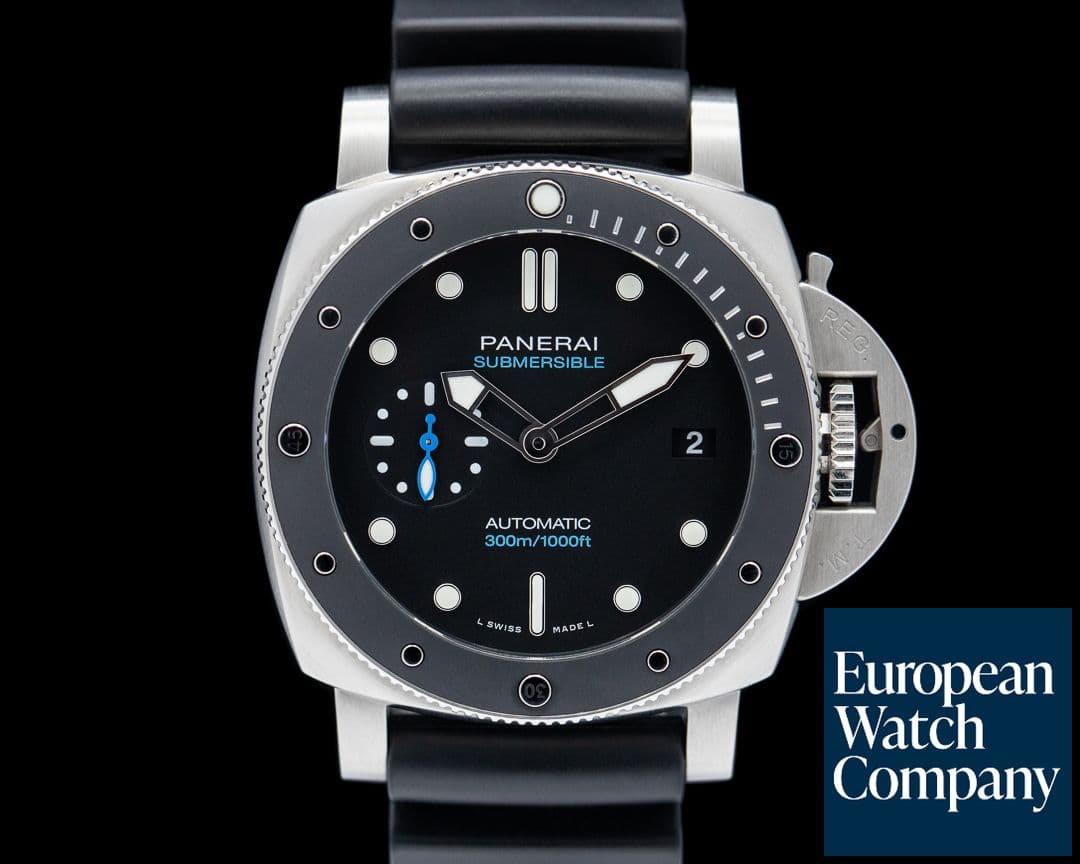 Image of Panerai Submersible 42 SS Black Dial