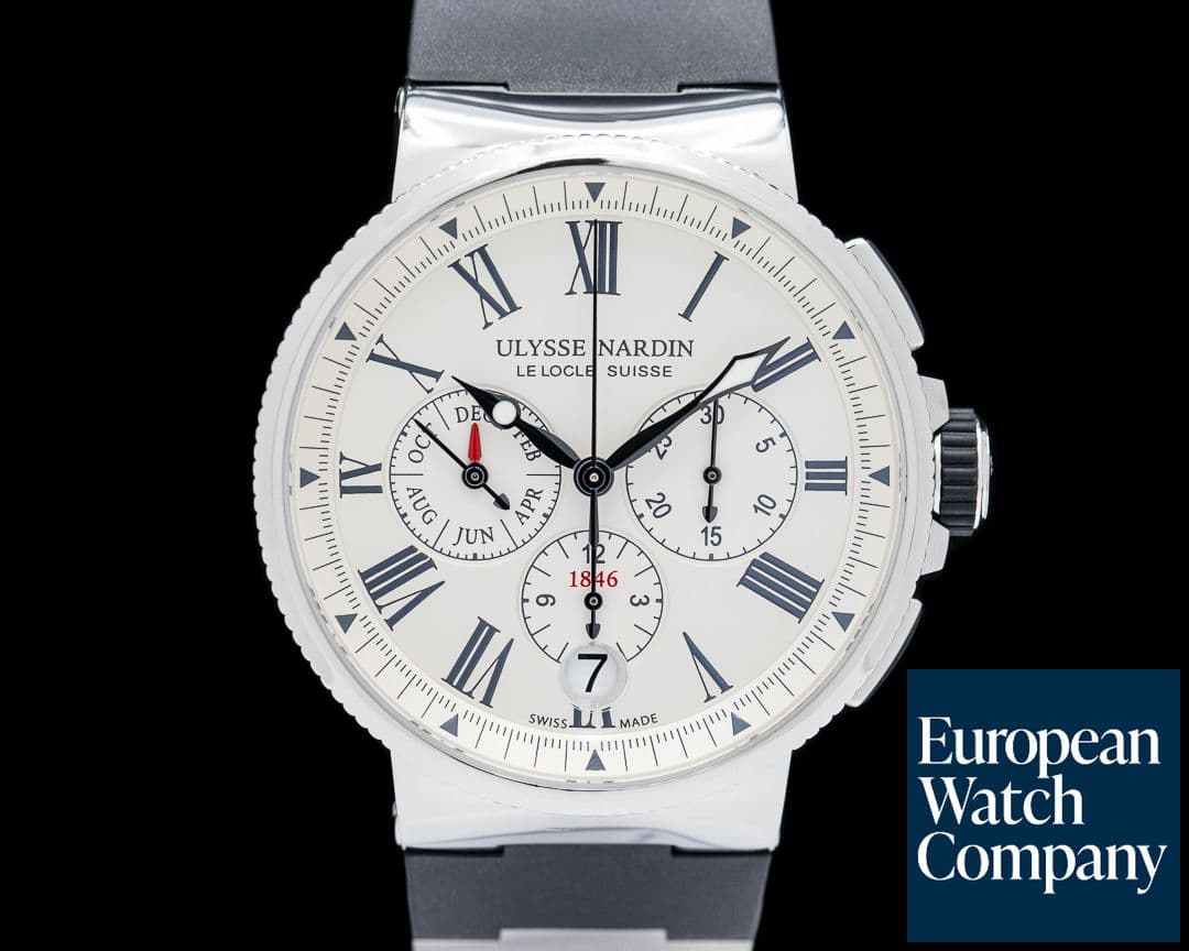 Image of Ulysse Nardin Marine Chronograph Annual Calendar SS Silver Dial