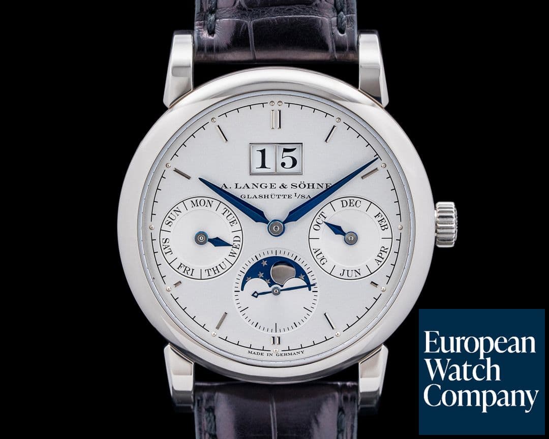 Image of A. Lange and Sohne Saxonia Annual Calendar 330.026 18K White Gold