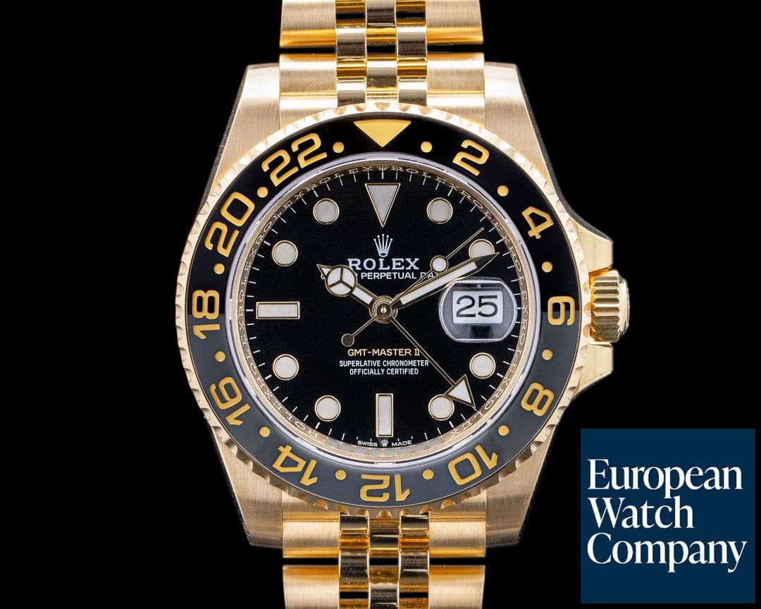 Image of Rolex GMT Master II 126718 18K Yellow Gold Jubilee Black Dial