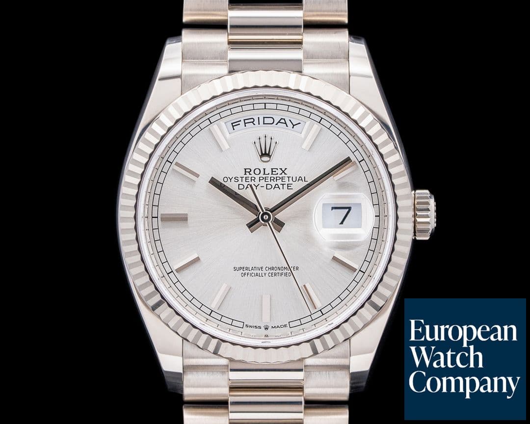Image of Rolex Day Date 128239 President 18K White Gold Silver Dial
