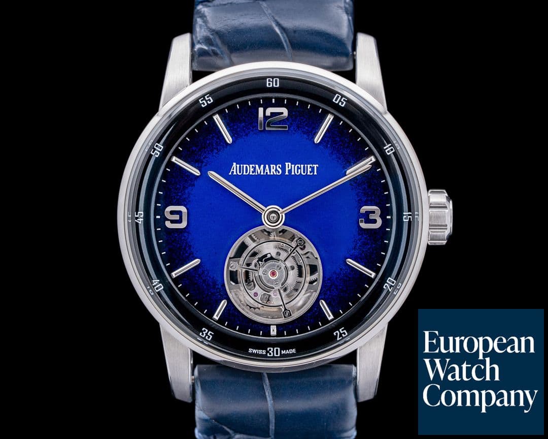 Image of Audemars Piguet Code 11.59 Flying Tourbillon 18k White Gold / Blue Fume Dial