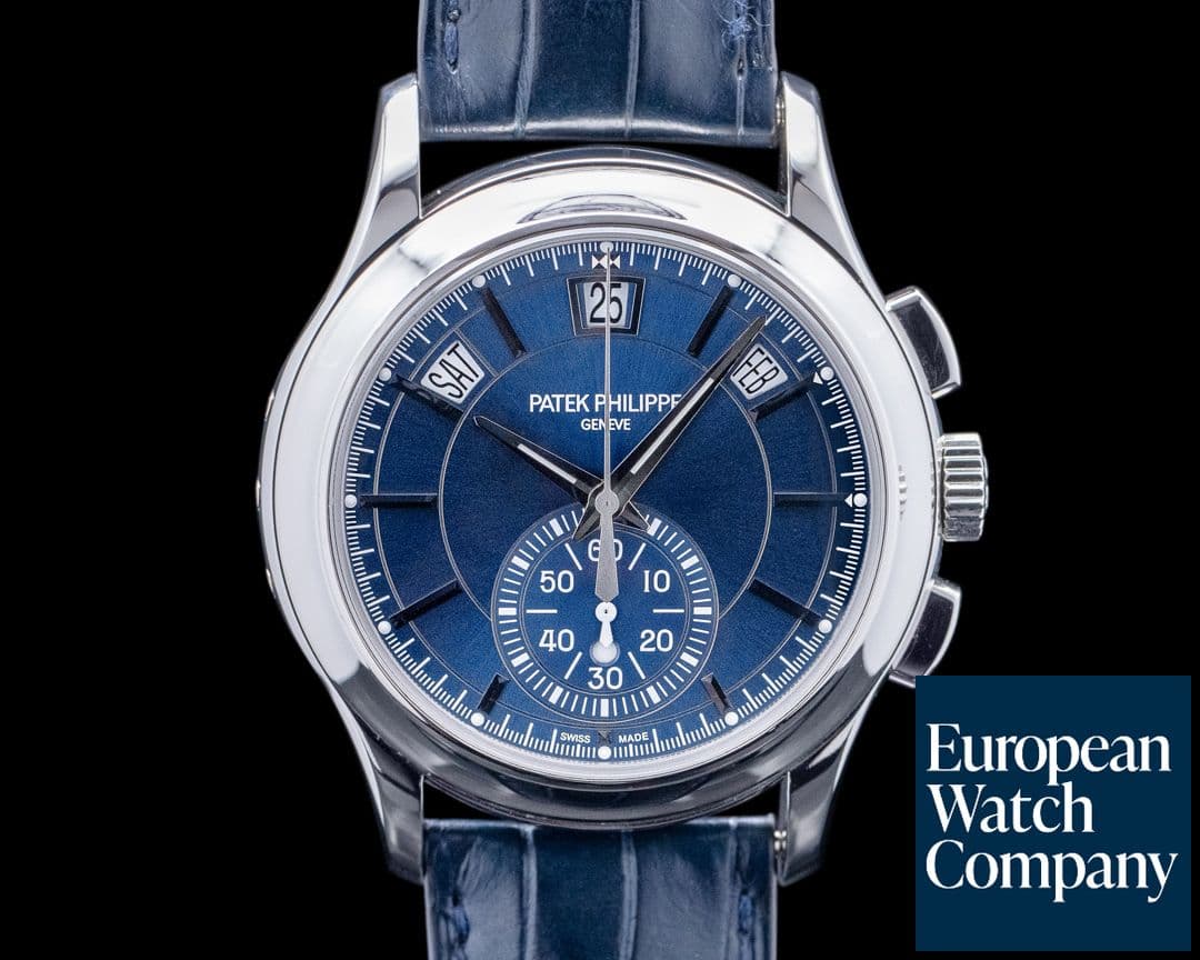 Image of Patek Philippe Annual Calendar Chronograph 5905 Platinum Blue Dial