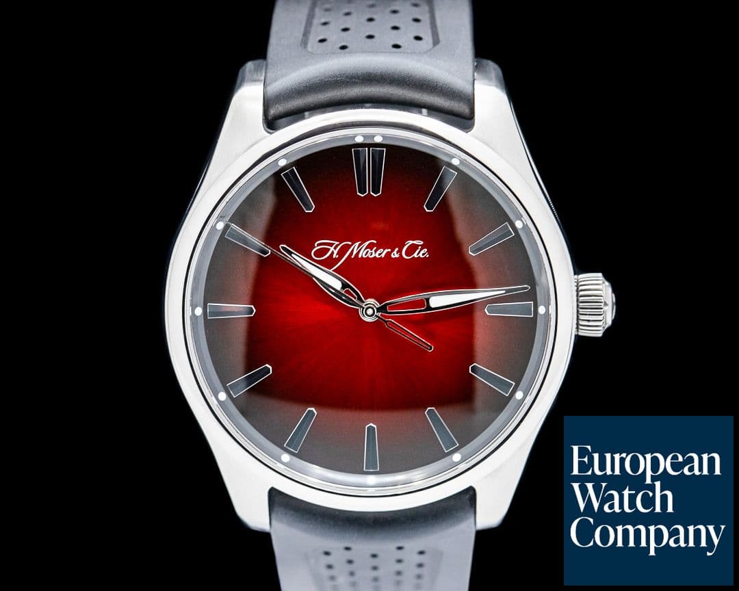 Image of H. Moser and Cie. Pioneer Centre Seconds SS Red Fume Dial