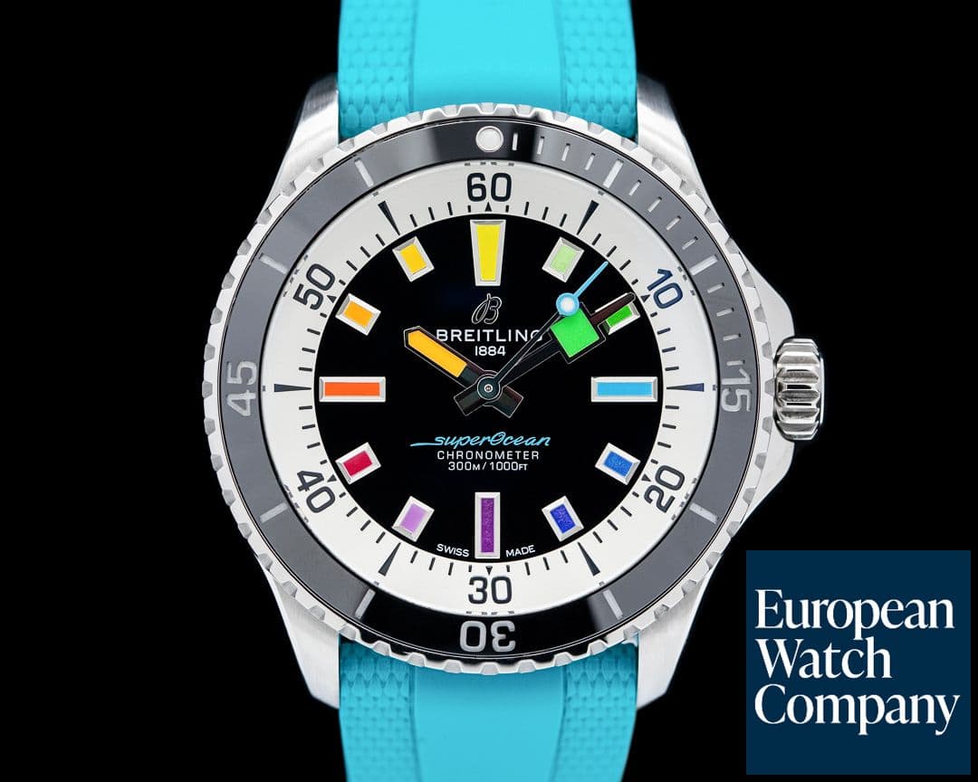 Image of Breitling SuperOcean Automatic 42 SS Black "Rainbow" Dial
