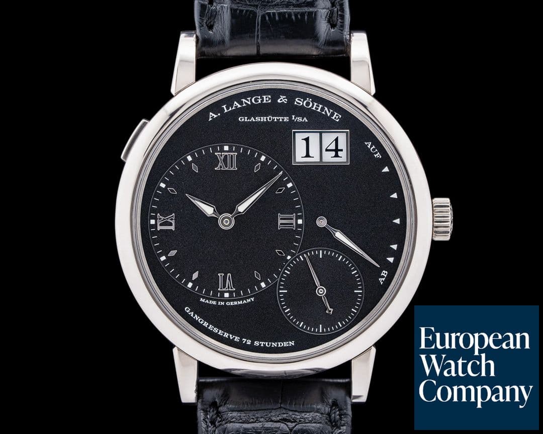 Image of A. Lange and Sohne Grand Lange 1 117.028 18K White Gold Black Dial