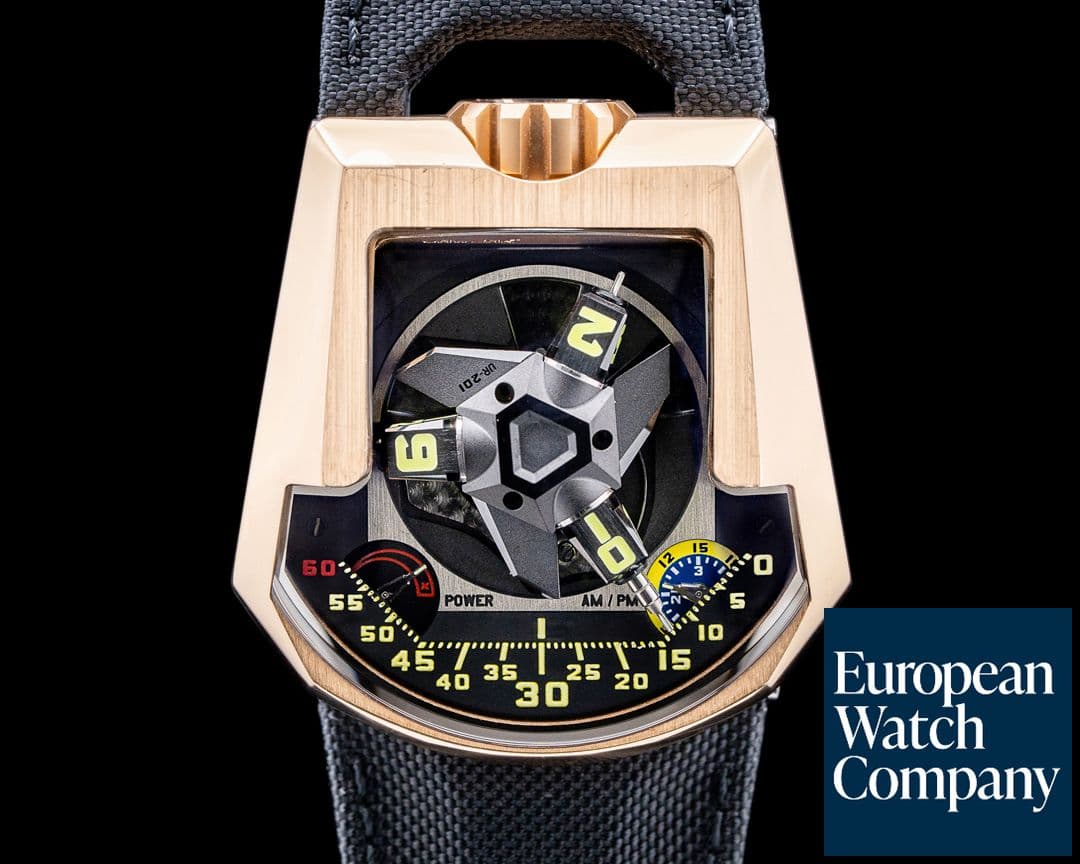 Image of URWERK UR-201 18K Rose Gold Three-Dimensional Satellite Hour RARE