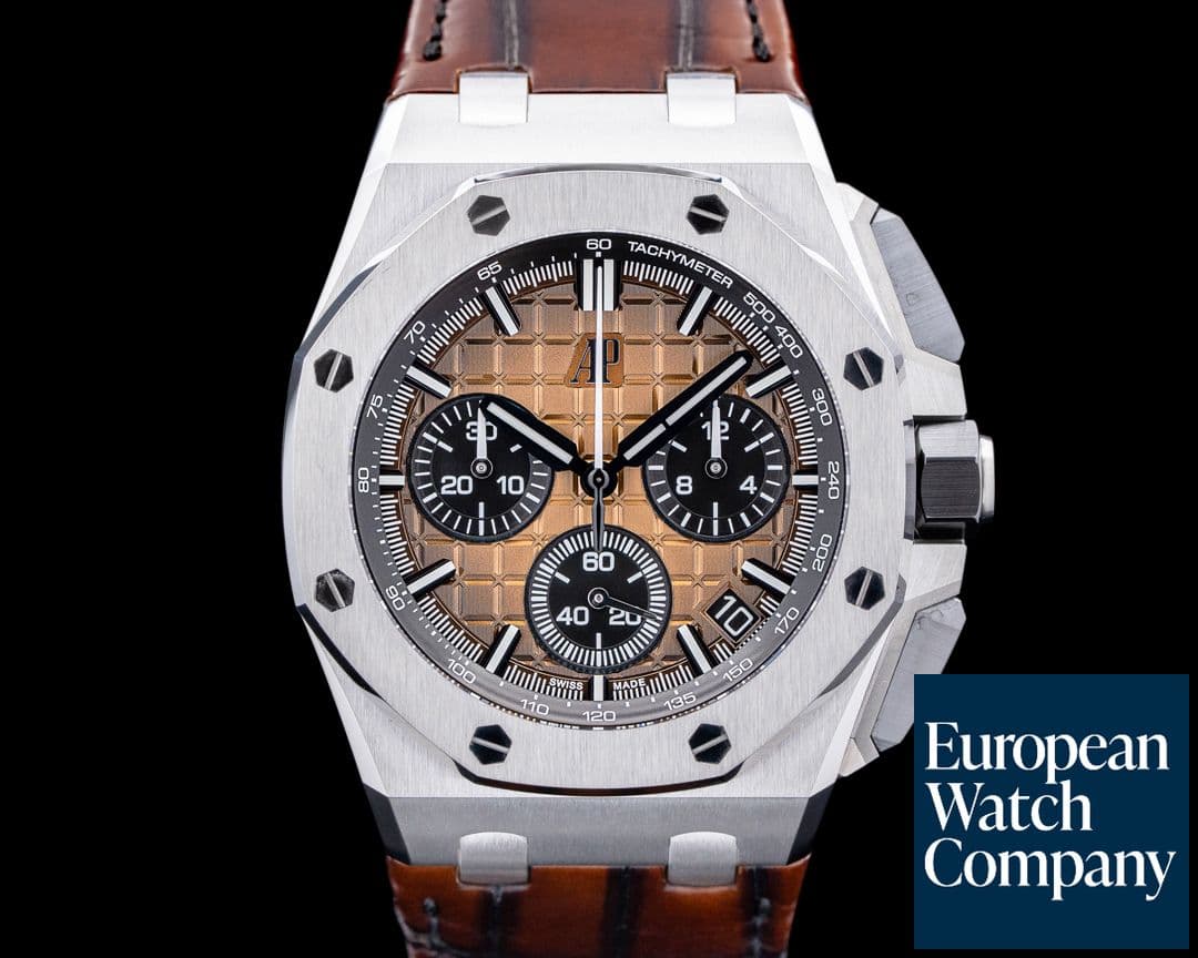 Image of Audemars Piguet Royal Oak Offshore Chronograph Méga Tapisserie Brown Dial
