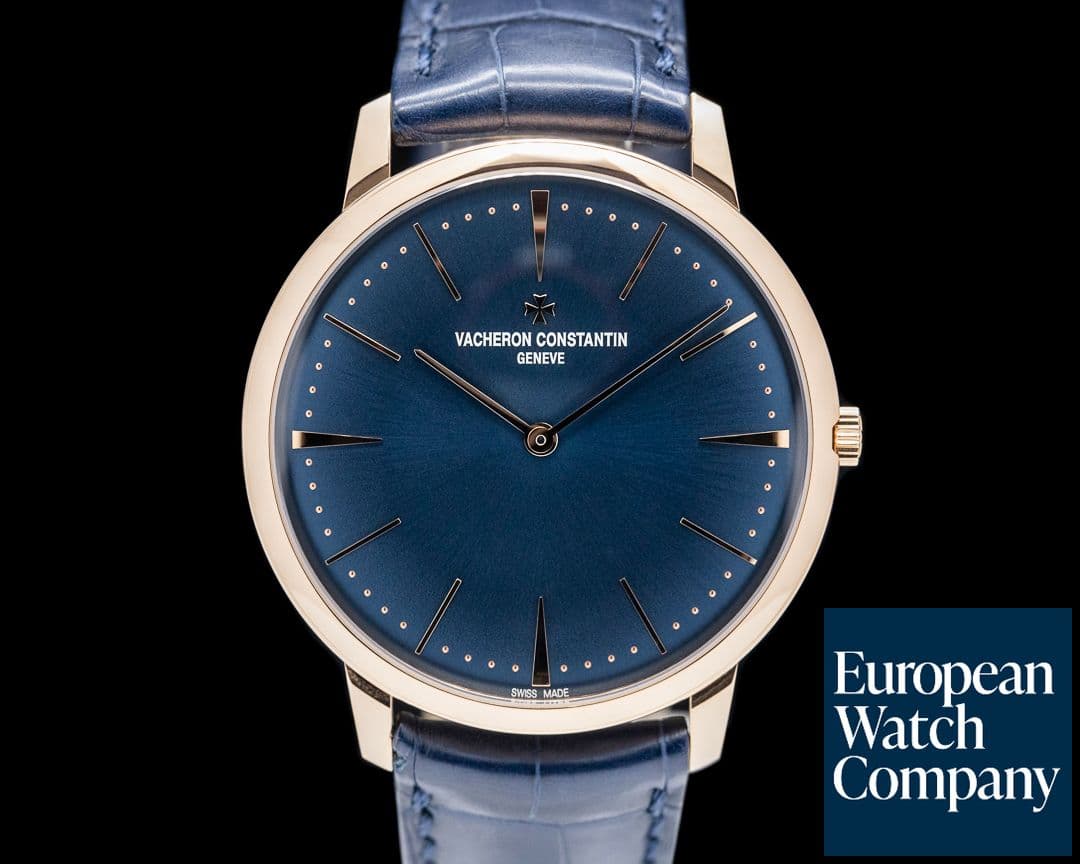 Image of Vacheron Constantin Patrimony Contemporaine 18K Rose Gold Blue Dial