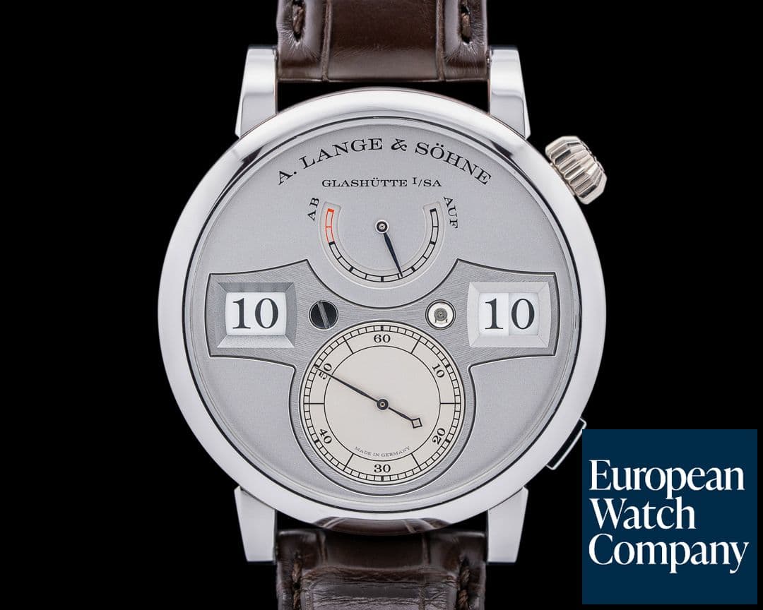 Image of A. Lange and Sohne Zeitwerk 142.025 Platinum Silver Dial