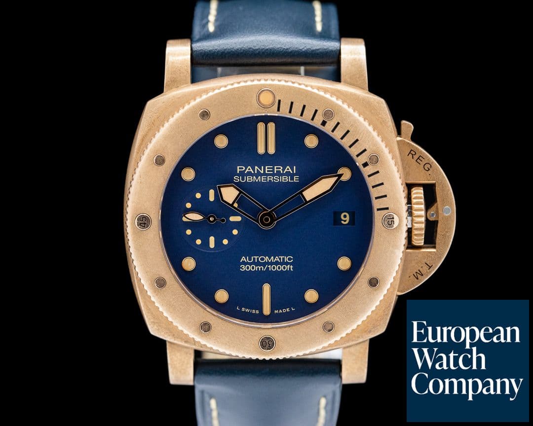 Image of Panerai Submersible PAM01074 Bronzo Blu Abisso