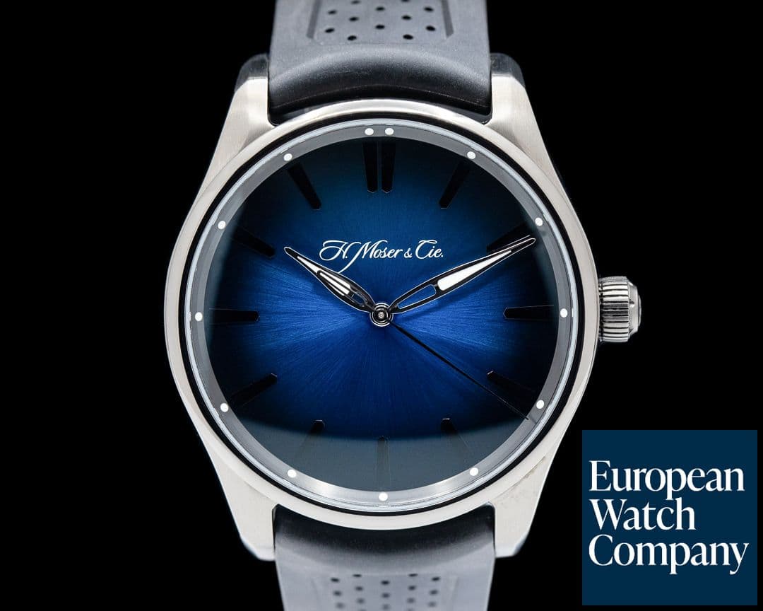 Image of H. Moser and Cie. Pioneer Center Seconds SS Funky Blue Fume