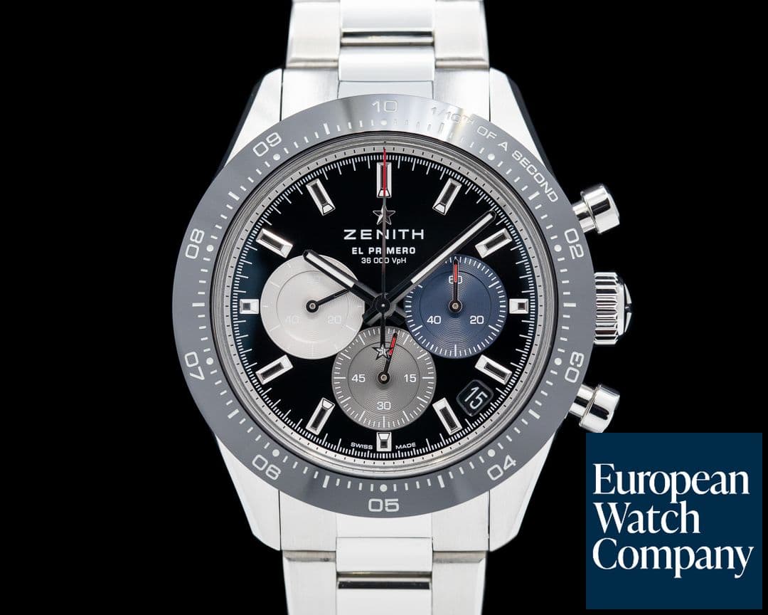 Image of Zenith El Primero Chronomaster Sport SS Black Dial