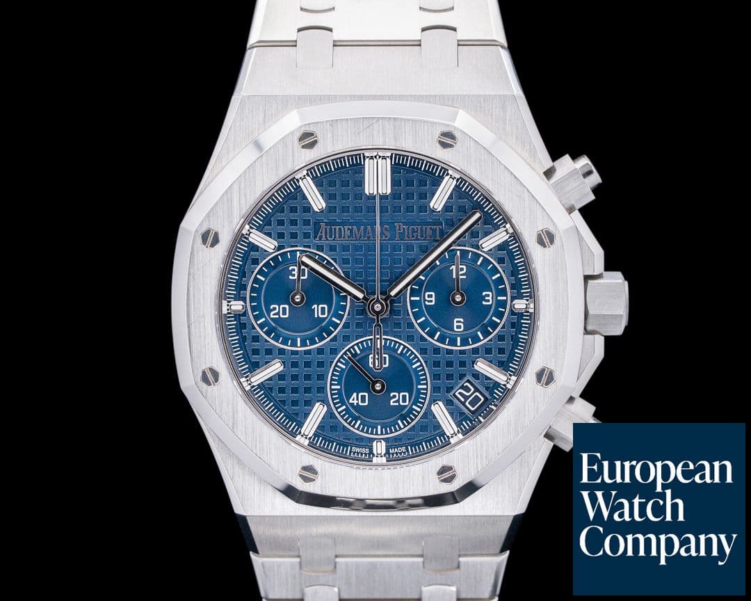 Image of Audemars Piguet Royal Oak Chronograph "50th Anniversary" SS Blue Dial