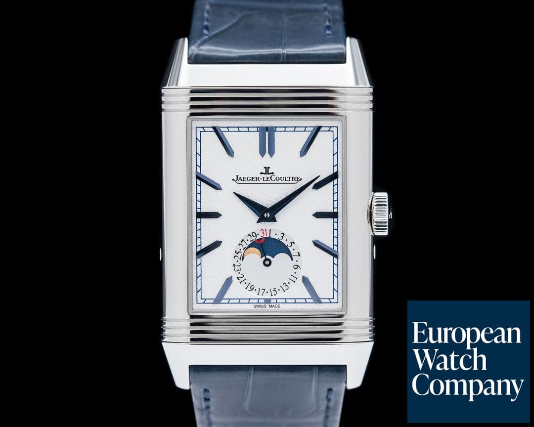 Image of Jaeger LeCoultre Reverso Tribute Moon SS Silver Dial