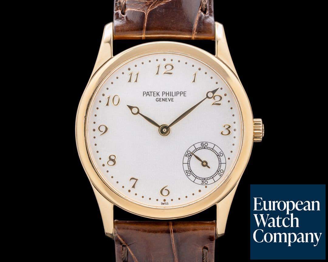 Image of Patek Philippe Calatrava Automatic 18K Yellow Gold Silver Arabic Dial