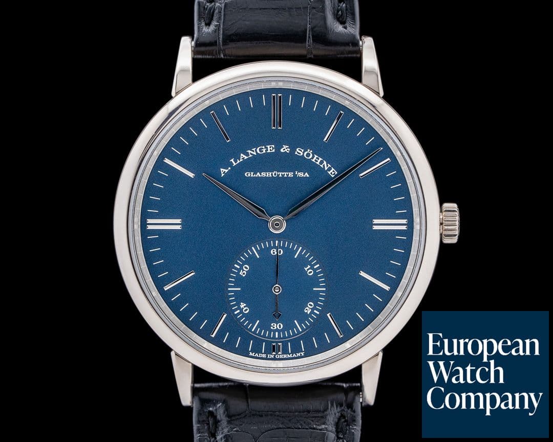 Image of A. Lange and Sohne Saxonia Automatik 18K White Gold Blue Dial