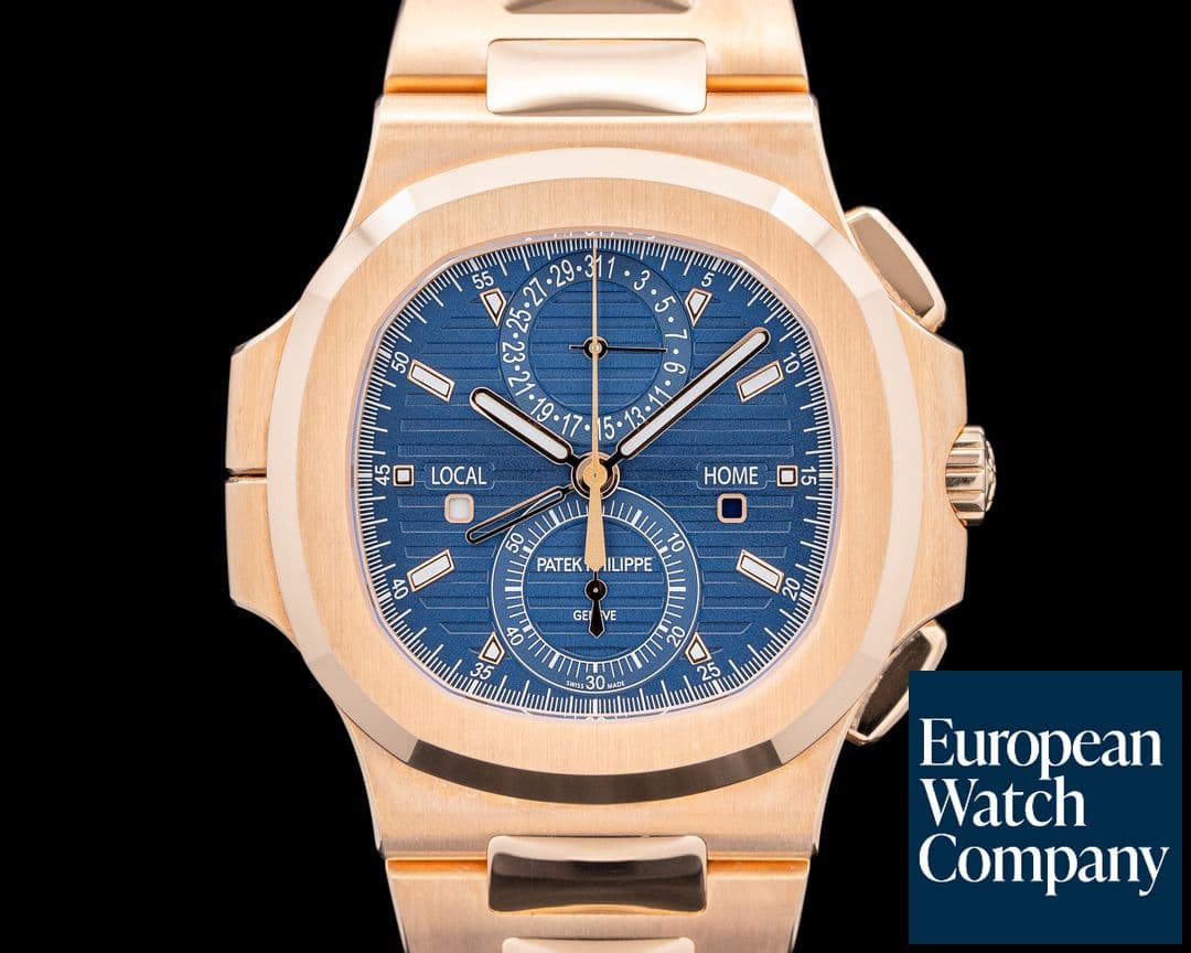 Image of Patek Philippe Nautilus 5990/1R Travel Time Chronograph 18K Rose Gold