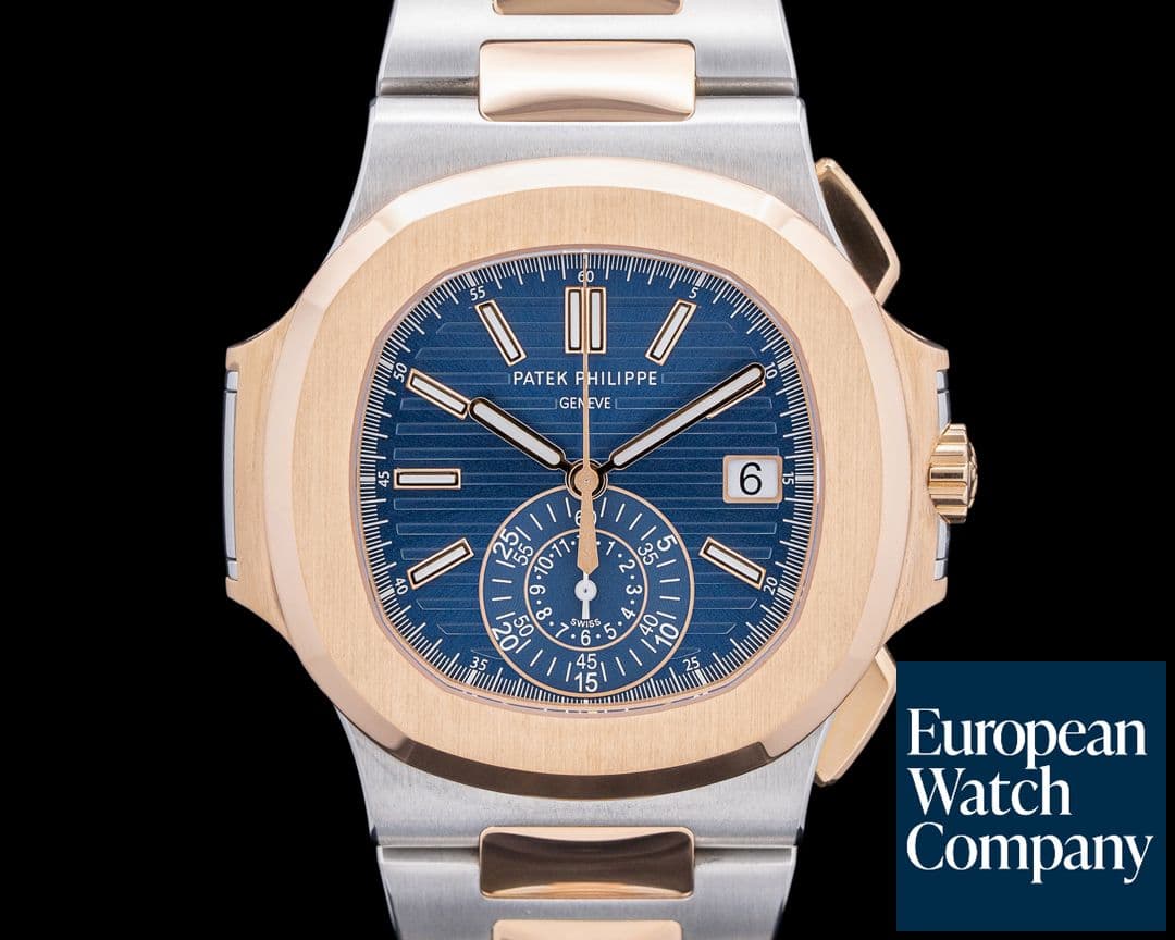 Image of Patek Philippe Nautilus 5980/1AR Chronograph Blue Dial 18K RG / SS