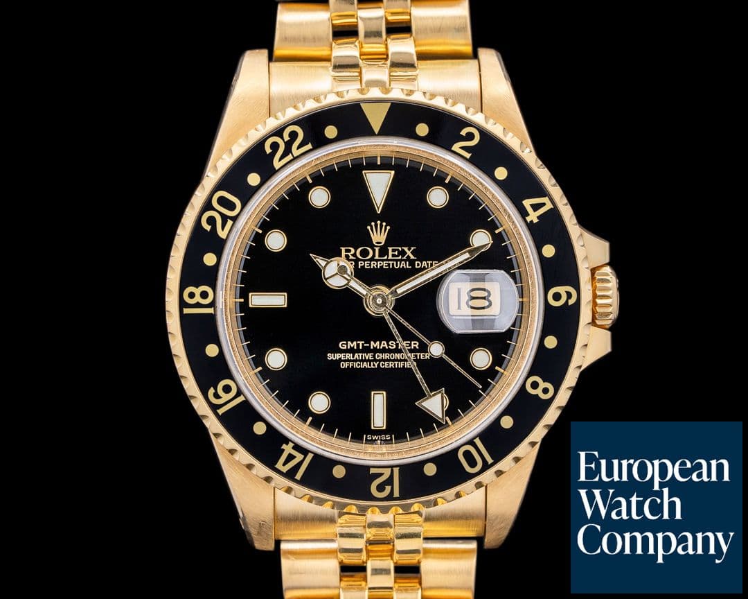 Image of Rolex GMT Master 16758 18K Yellow Gold / Jubilee