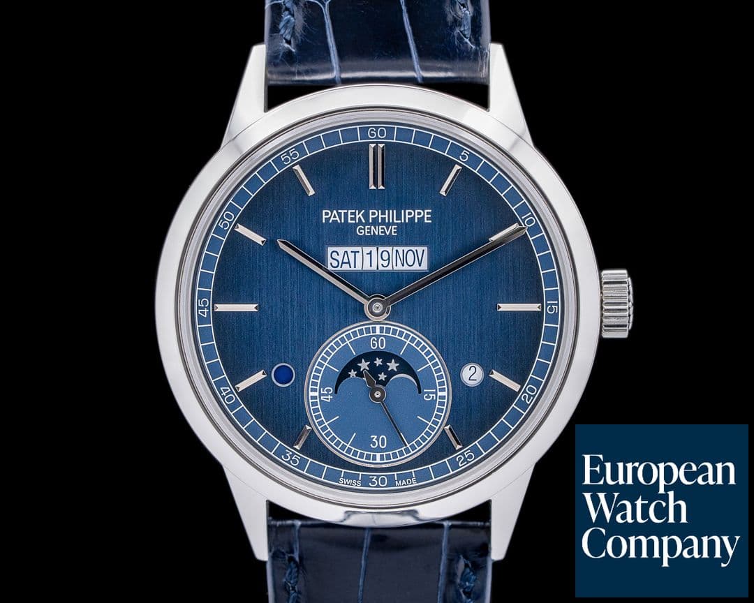 Image of Patek Philippe 5236P In Line Perpetual Calendar Platinum Blue Dial