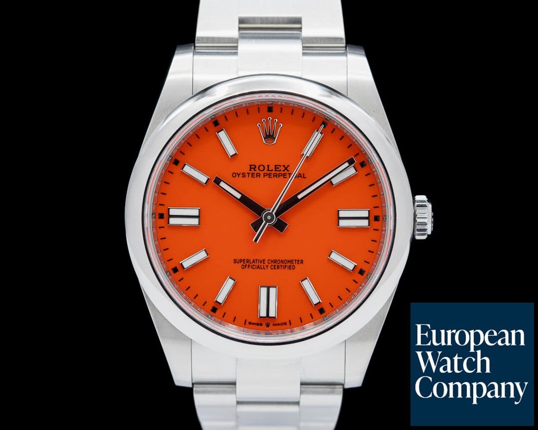 Image of Rolex Oyster Perpetual 124300 SS Coral Red Dial