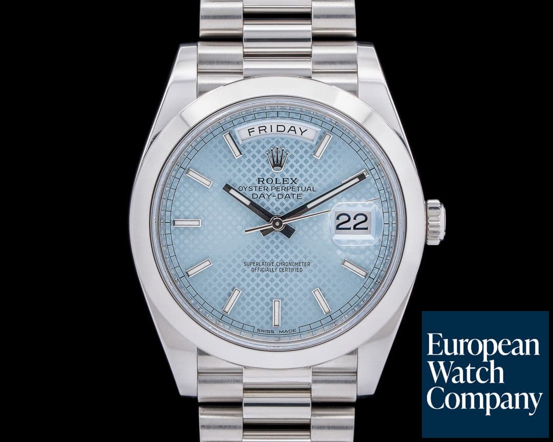 Image of Rolex Day Date President 228206 Platinum Blue Dial