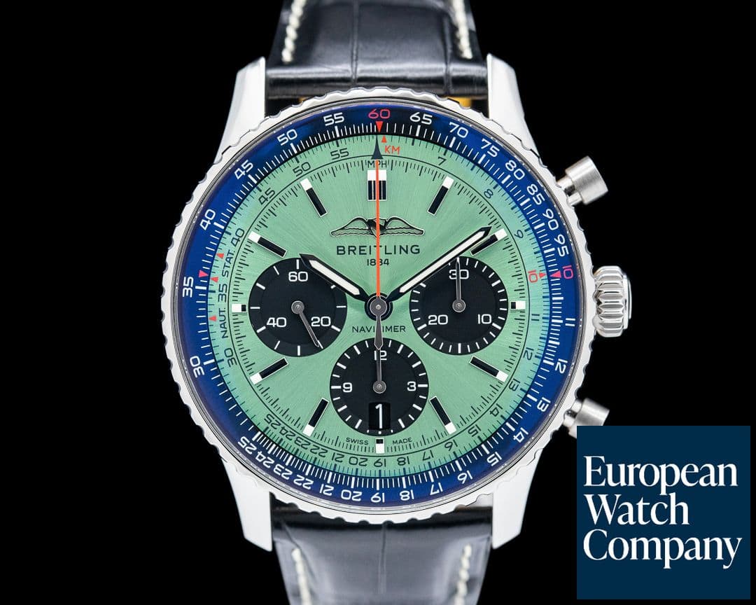 Image of Breitling Navitimer B01 Chronograph 43 SS Green Dial