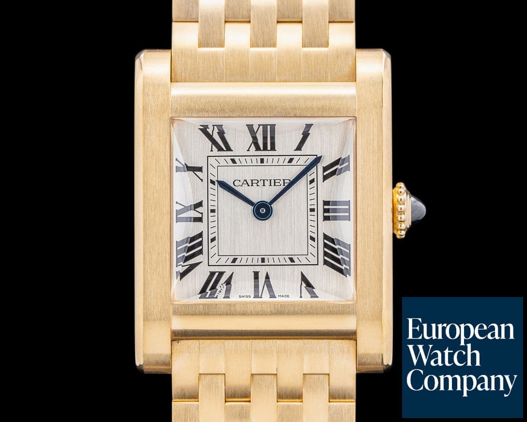 Image of Cartier Prive Collection Tank Normale 18K Yellow Gold Silver Dial