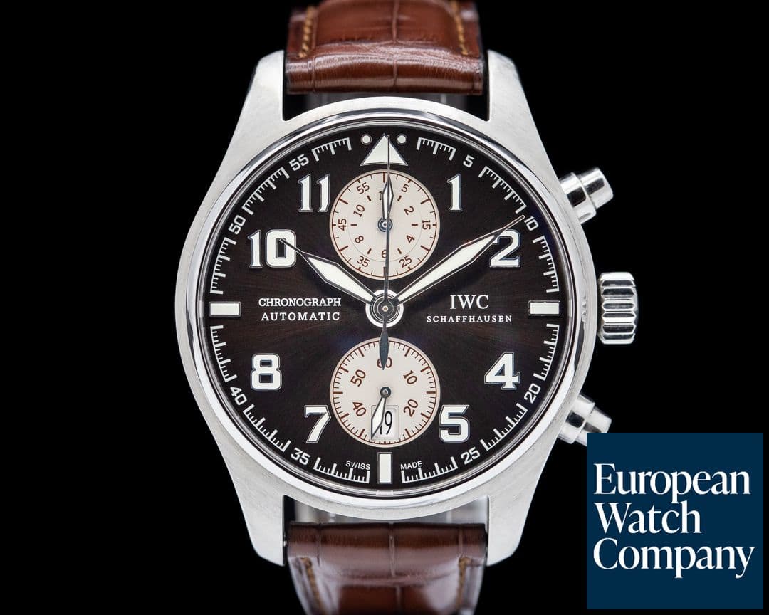 Image of IWC Pilot's Watch Chronograph "Antoine De Saint Exupery Edition" Brown Dial