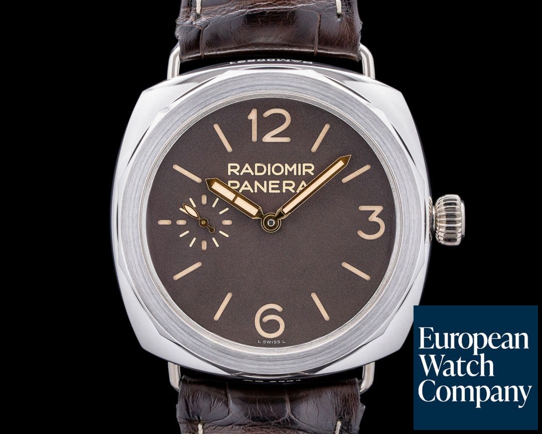 Image of Panerai Radiomir Platino Brown Dial Minerva Movement RARE