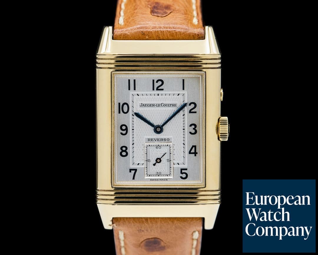 Image of Jaeger LeCoultre Reverso Duoface 18K Yellow Gold Silver Dial