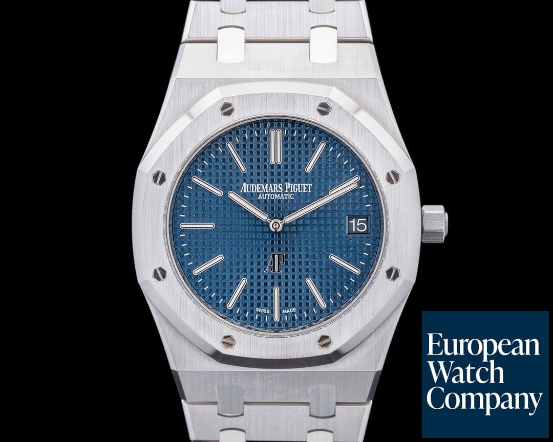 Image of Audemars Piguet Royal Oak 15202ST "Jumbo" Extra Thin SS Blue Dial