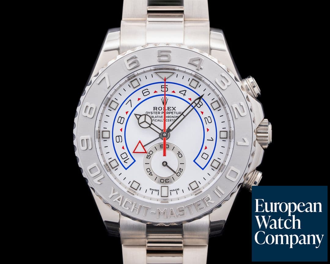 Image of Rolex Yacht Master II 116689 18K White Gold White Dial RARE