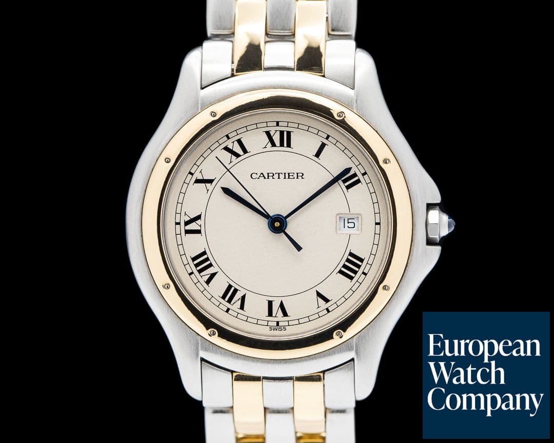 Image of Cartier Cougar 18K Yellow Gold / SS Silver Dial