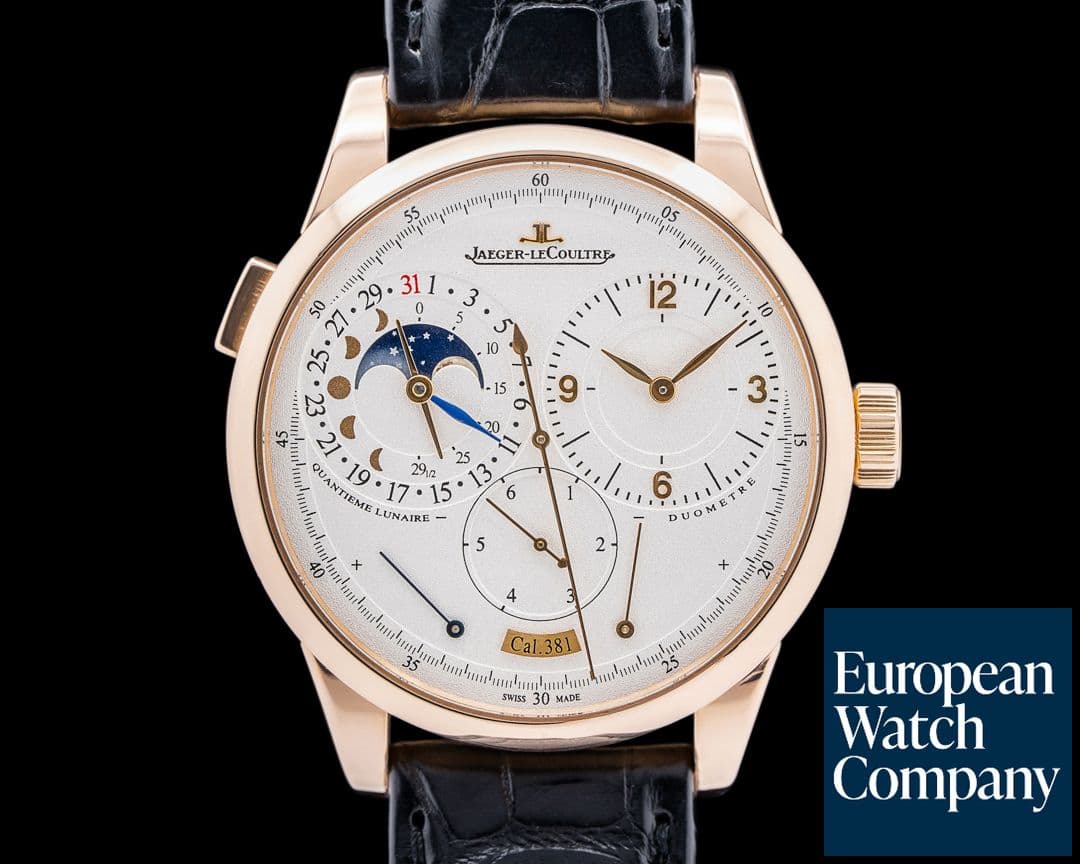 Image of Jaeger LeCoultre Duomètre à Quantième Lunaire 18K Rose Gold Silver Dial