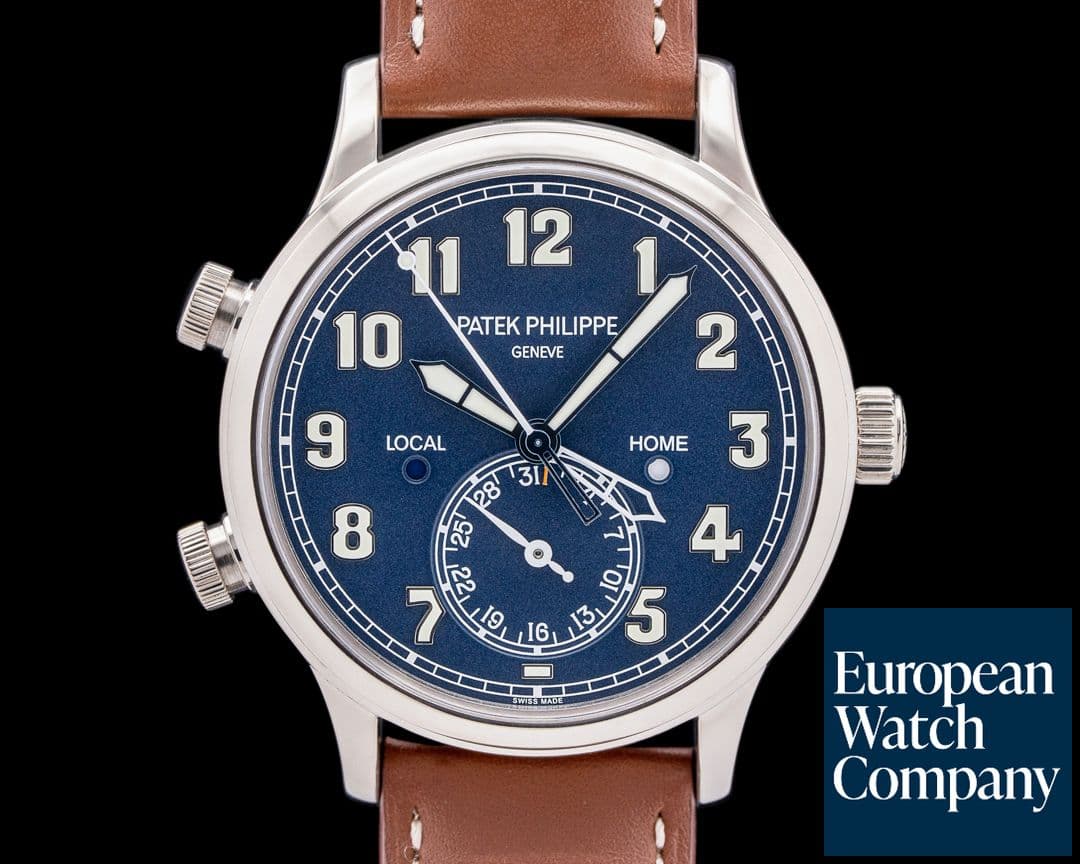 Image of Patek Philippe Calatrava 5524G Pilot Travel Time 18K White Gold