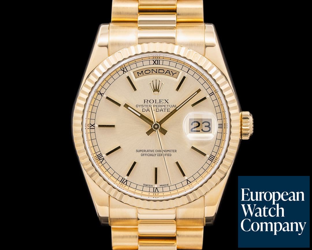Image of Rolex Oyster Perpetual 118238 Day Date President 18K Yellow Gold