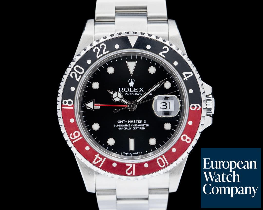 Image of Rolex GMT Master II 16710 SS "Coke" Black Dial
