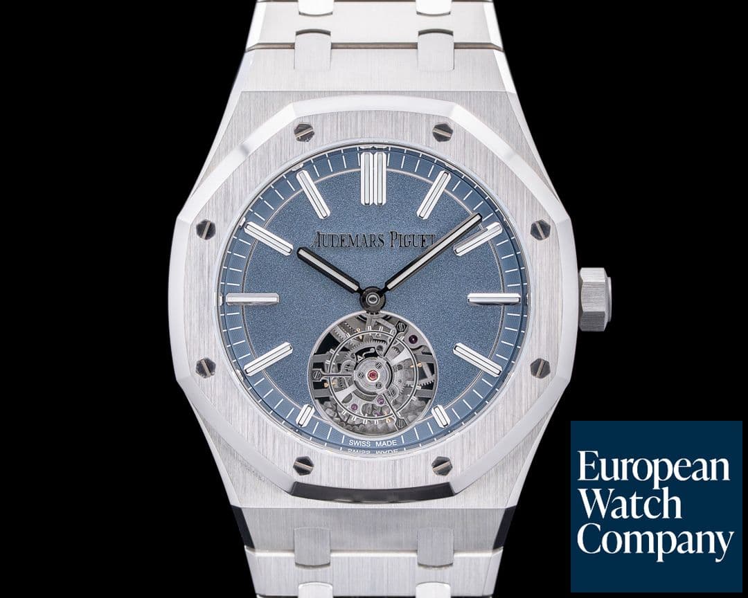 Image of Audemars Piguet Royal Oak Flying Tourbillon "50th Anniversary" Titanium Blue Dial