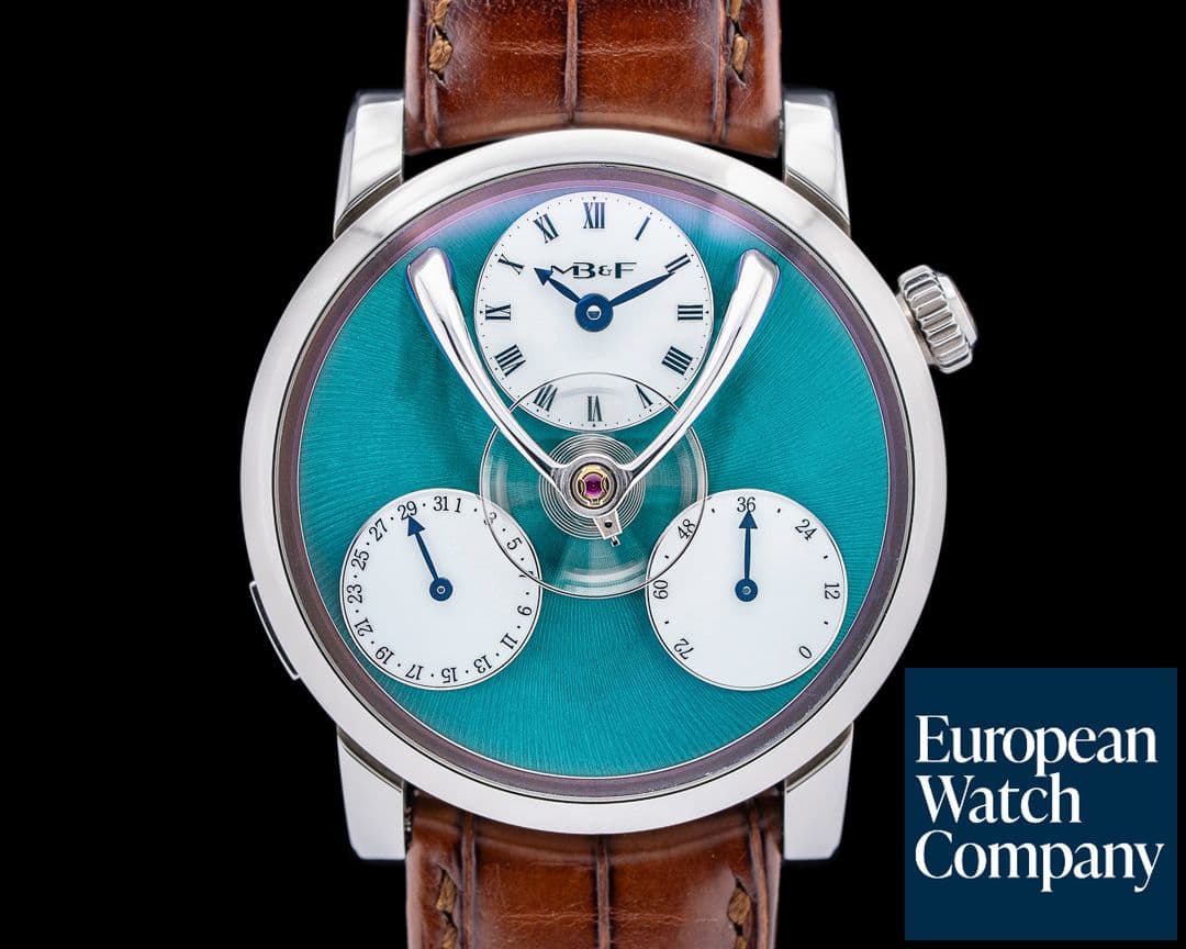 Image of MB&F Legacy Machine Split Escapement Titanium Green Dial
