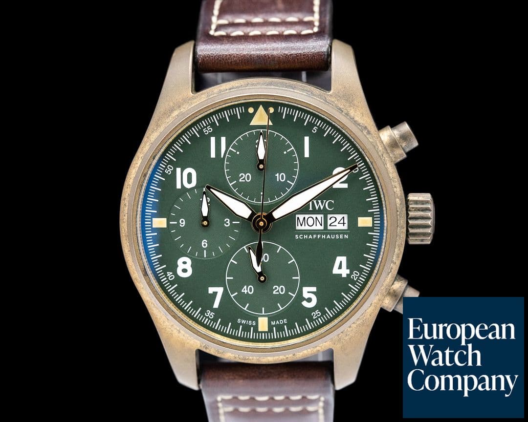 Image of IWC Pilot's Watch Spitfire Chronograph Automatic Bronze Green Dial