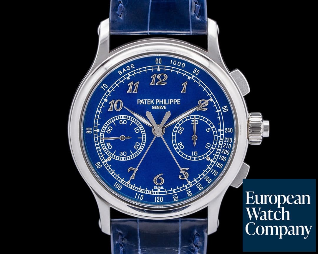 Image of Patek Philippe Split Second 5370P Platinum Blue Enamel Dial UNWORN