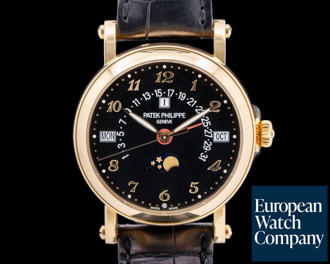 Image of Patek Philippe Retrograde Perpetual Black Dial 18K UNIQUE PIECE