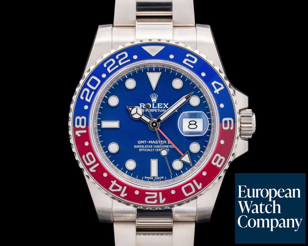 Image of Rolex GMT Master II 116719 Ceramic "Pepsi" 18K White Gold Blue Dial