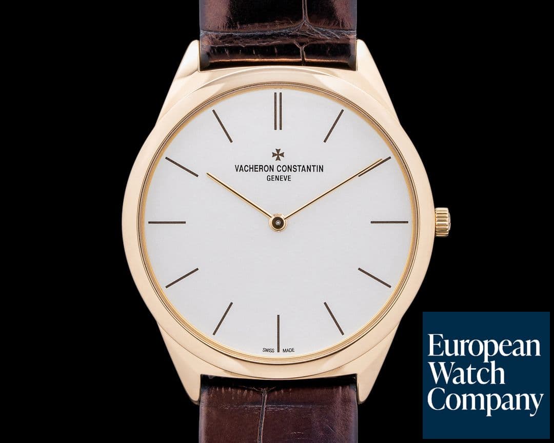 Image of Vacheron Constantin Historiques Ultra Fine 1955 18K Rose Gold Silver Dial